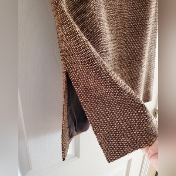 VALENTINO Virgin Wool Knee-Length Skirt size 8 brown - Picture 2 of 8